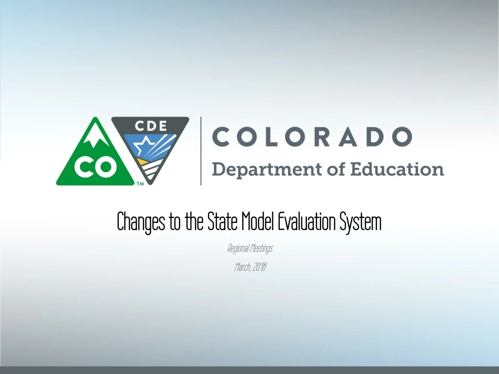 changes to the state model evaluation system