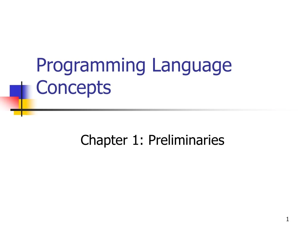 programming language concepts