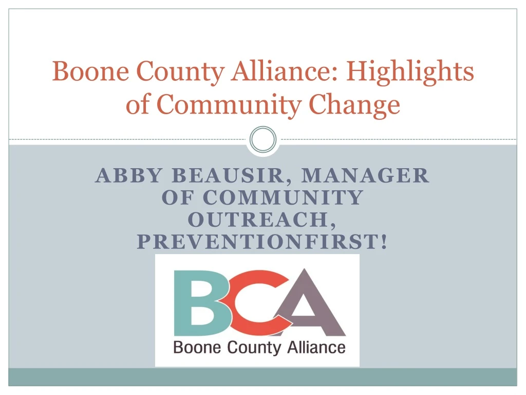 boone county alliance highlights of community change