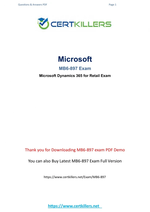 MB6-897 study guide { bootcamp }
