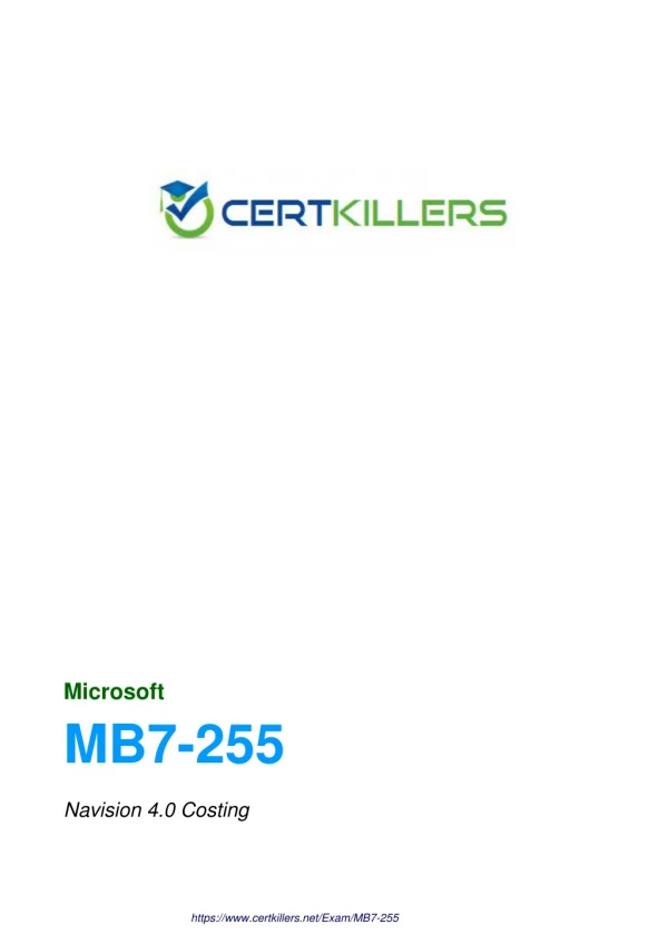 MB7-255 practice test download { exam pdf answers }