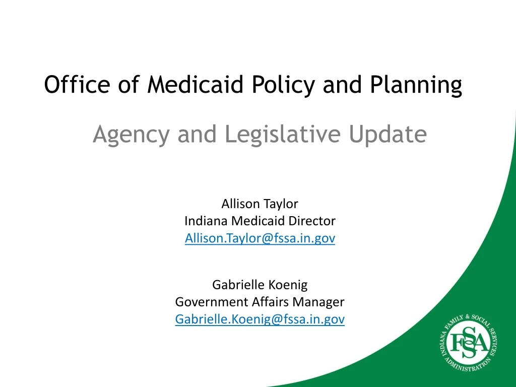 office of medicaid policy and planning