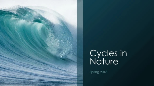 Cycles in Nature