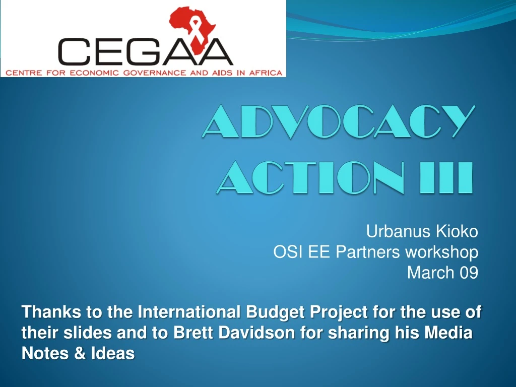 advocacy action iii