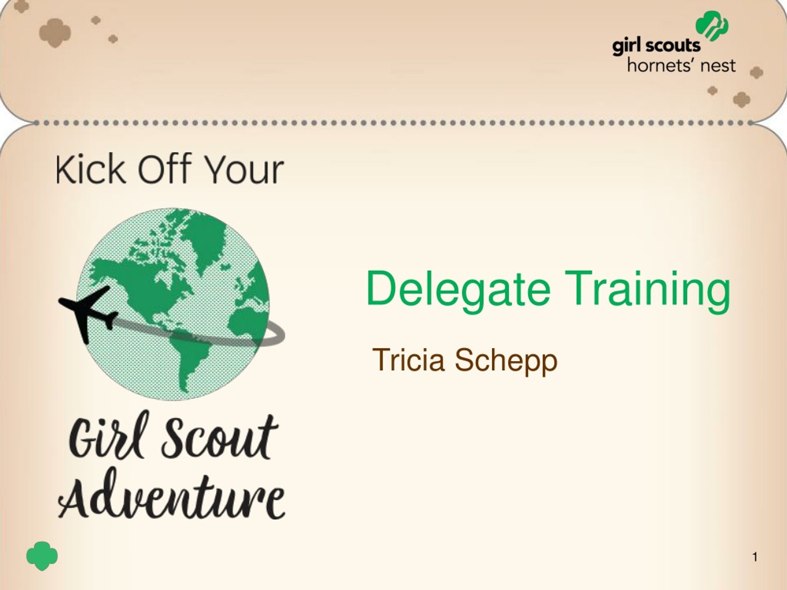 Delegate Training - slide 1