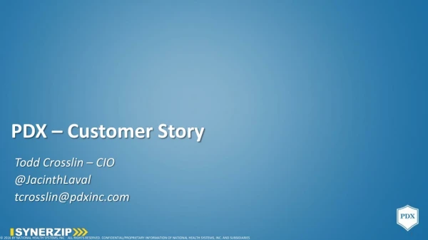 PDX – Customer Story