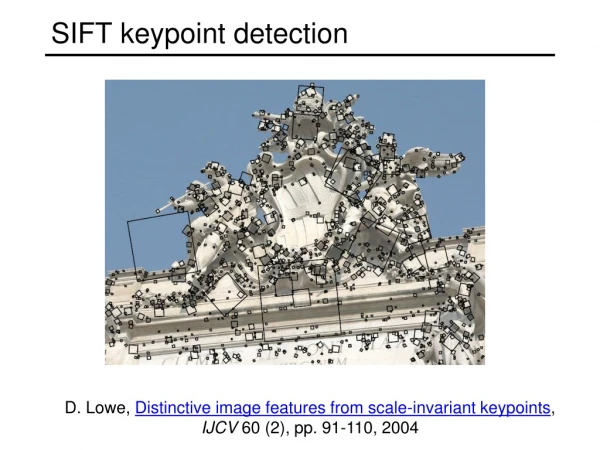 SIFT keypoint detection