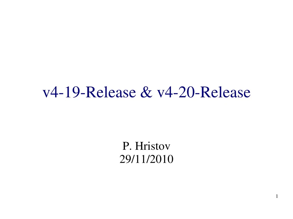 v4 19 release v4 20 release