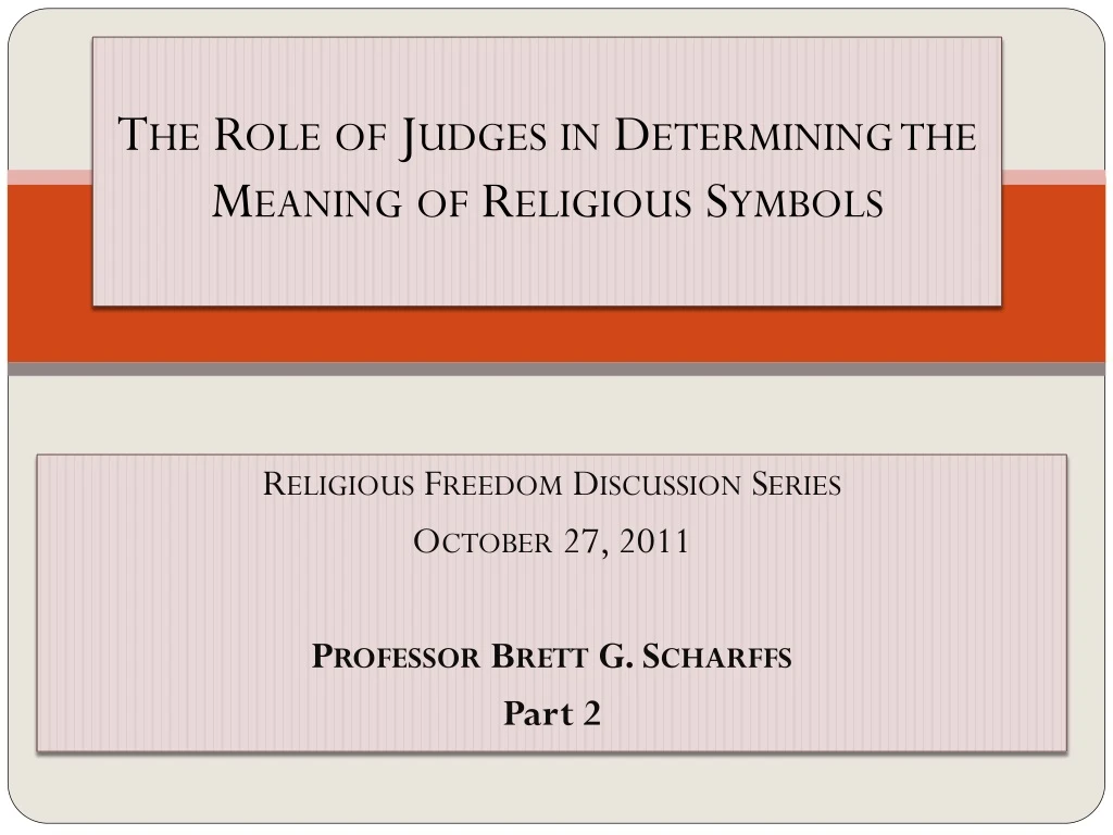 the role of judges in determining the meaning of religious symbols