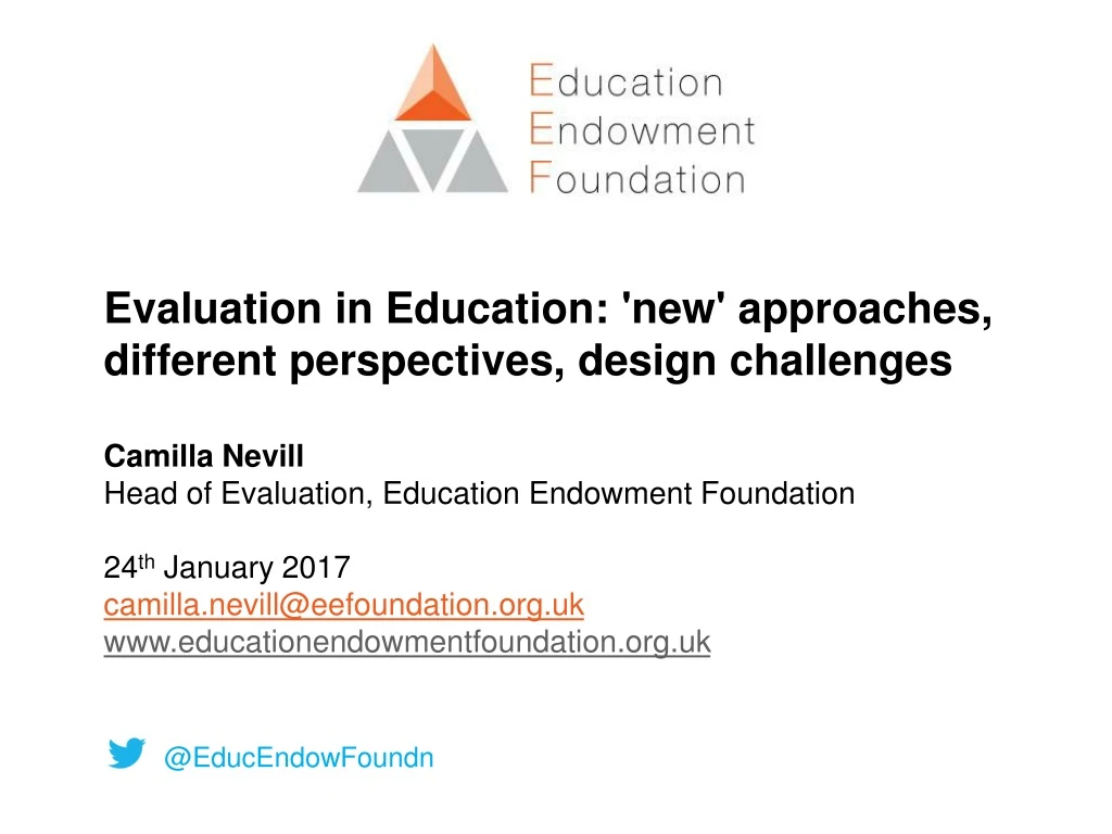 evaluation in education new approaches different