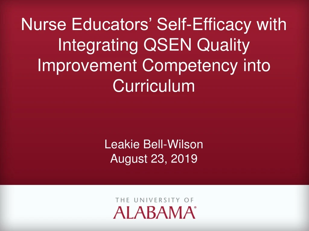 nurse educators self efficacy with integrating
