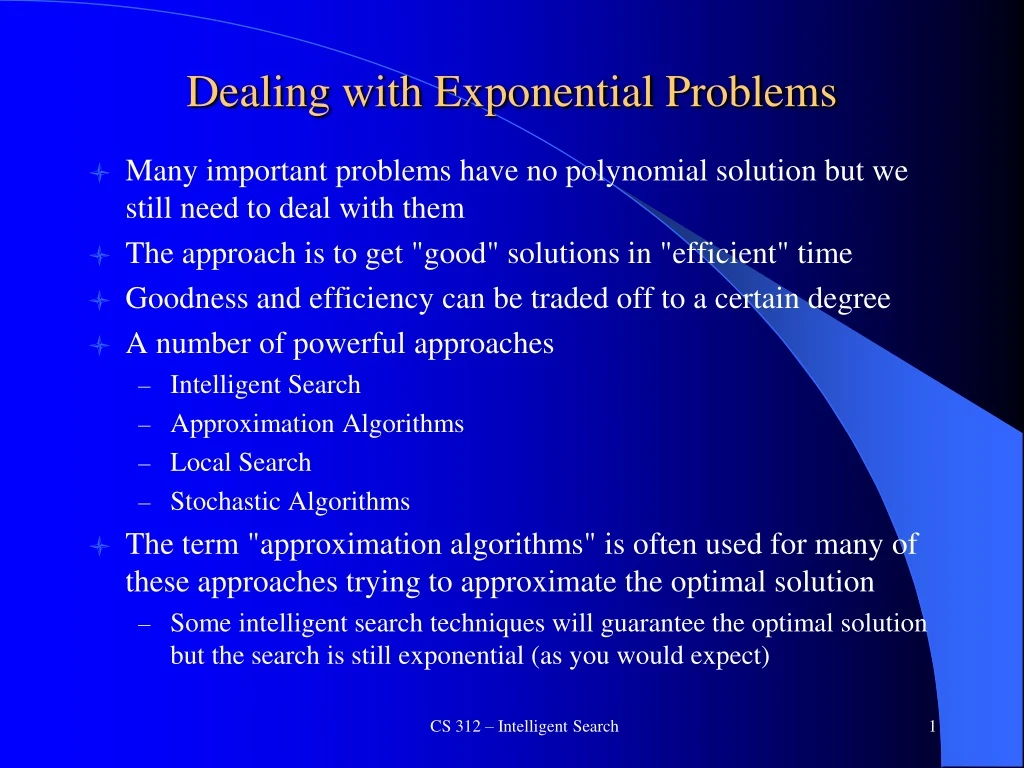 dealing with exponential problems