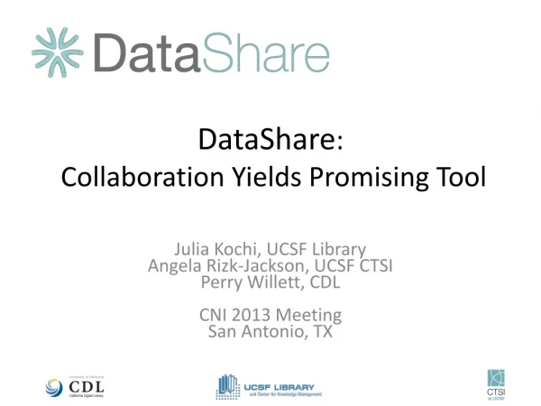 DataShare : Collaboration Yields Promising Tool