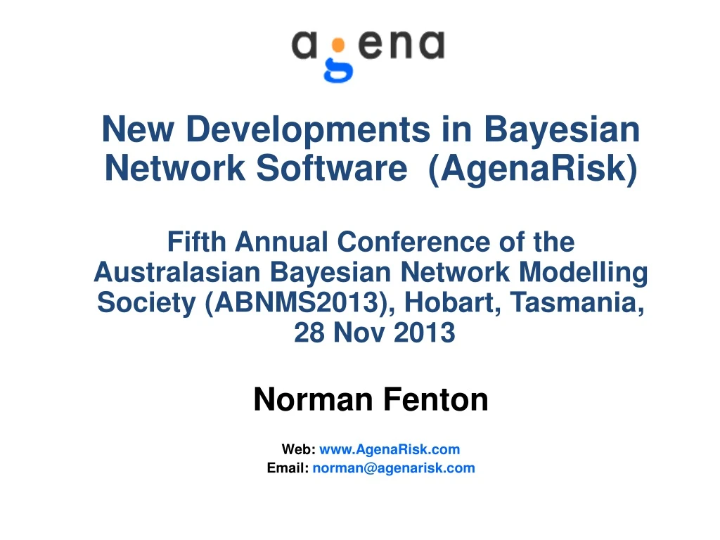new developments in bayesian network software