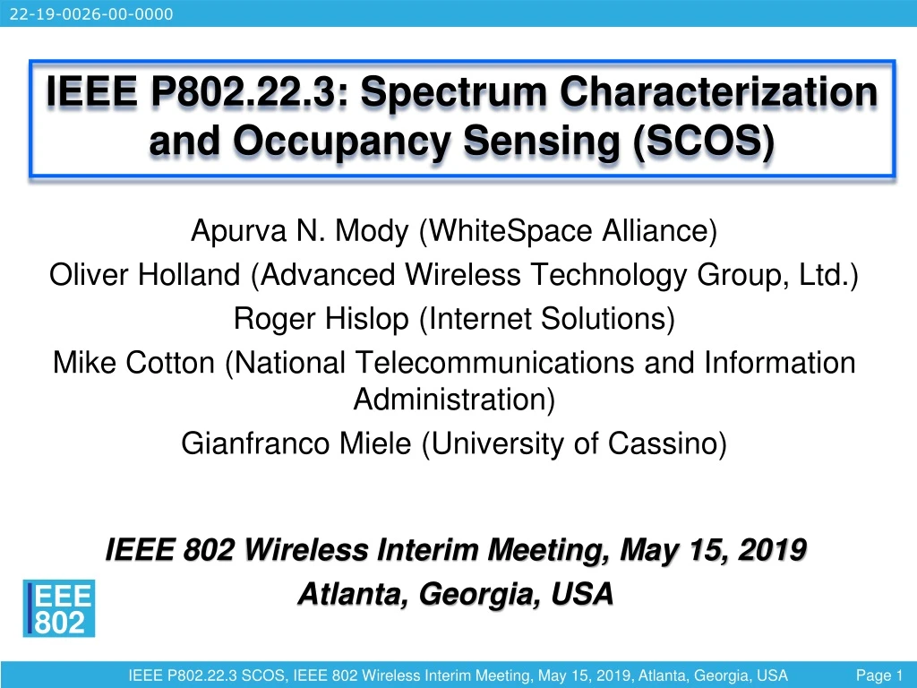 ieee p802 22 3 spectrum characterization and occupancy sensing scos
