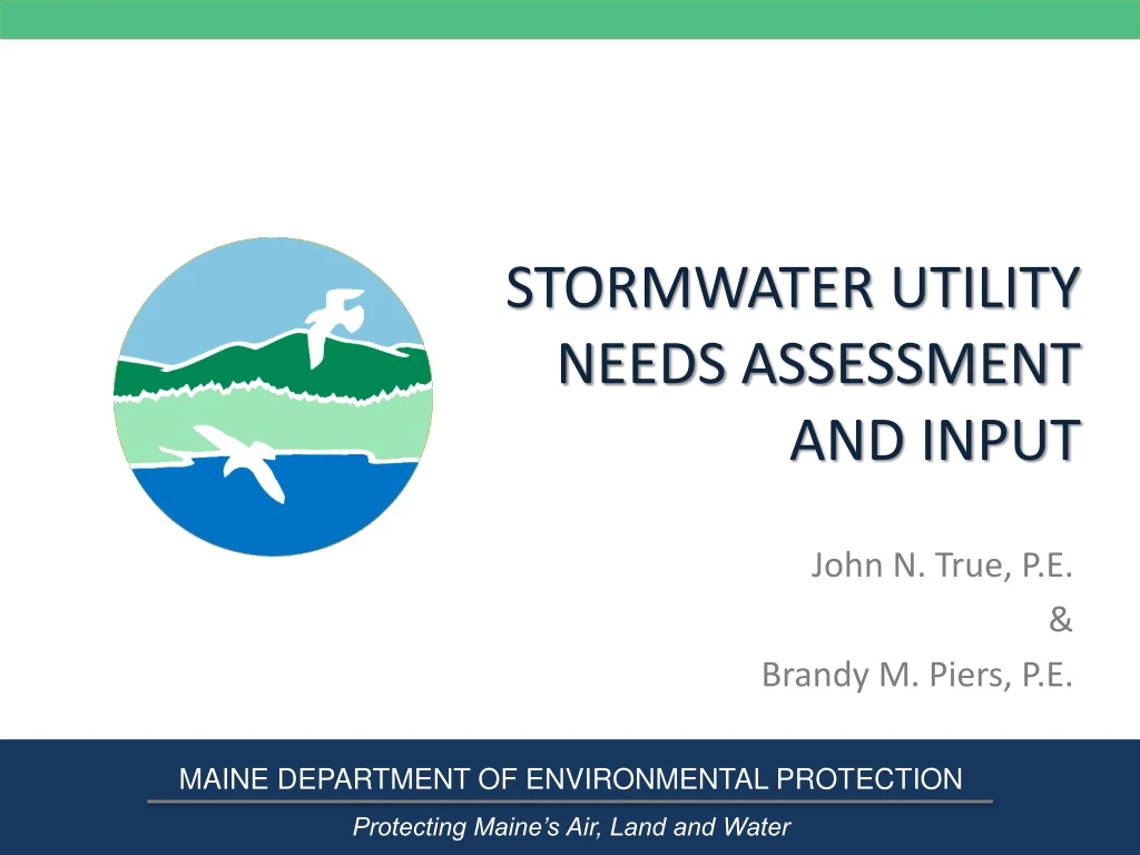 stormwater utility needs assessment and input