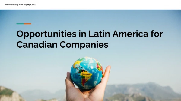 Opportunities in Latin America for Canadian Companies