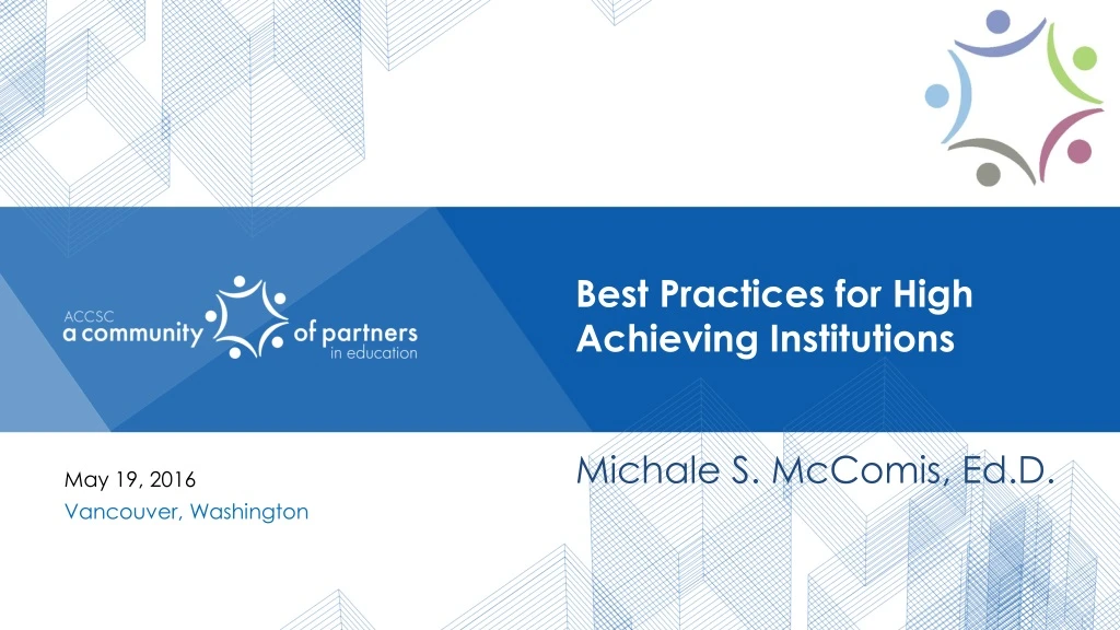 best practices for high achieving institutions