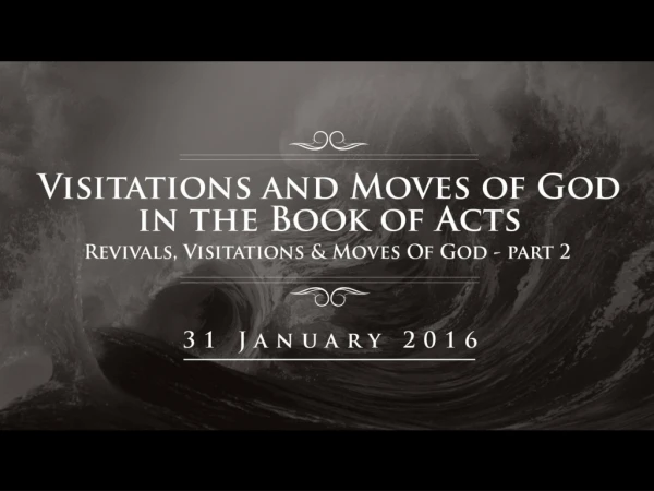 The book of Acts records approximately 40 years of a visitation and move of God