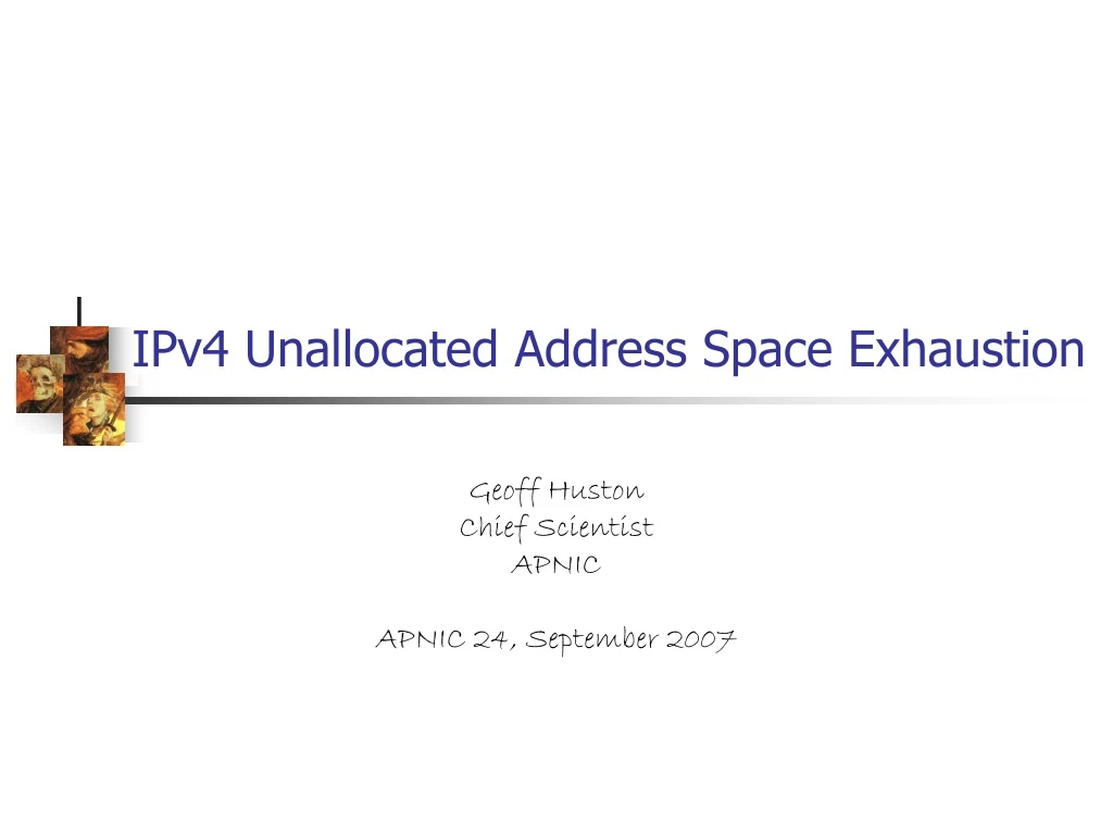 PPT - IPv4 Unallocated Address Space Exhaustion PowerPoint Presentation ...