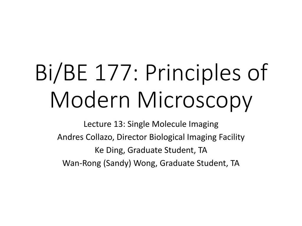 bi be 177 principles of modern microscopy