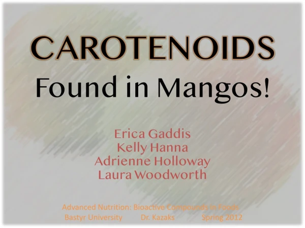 CAROTENOIDS