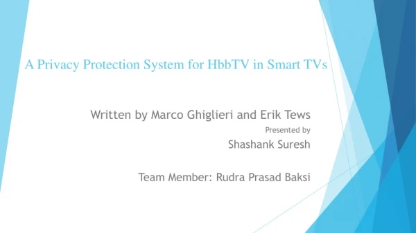 A Privacy Protection System for HbbTV in Smart TVs