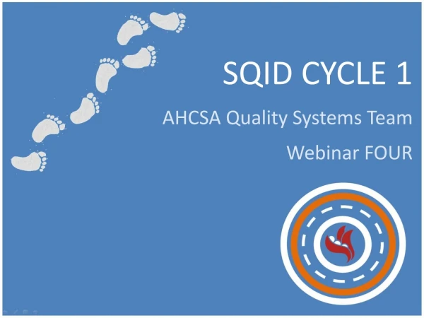 SQID CYCLE 1 AHCSA Quality Systems Team Webinar FOUR