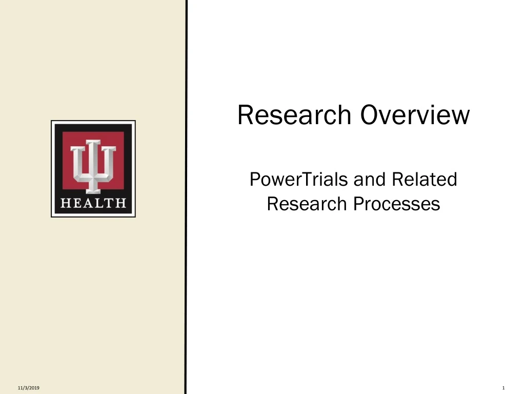 research overview powertrials and related research processes
