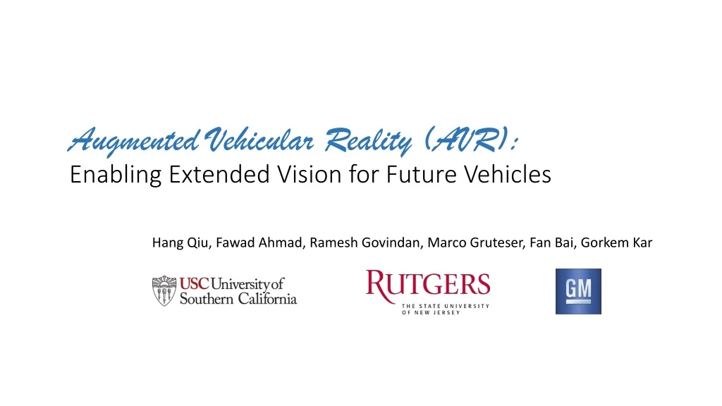 augmented vehicular reality avr enabling extended vision for future vehicles