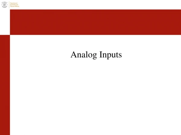 Analog Inputs