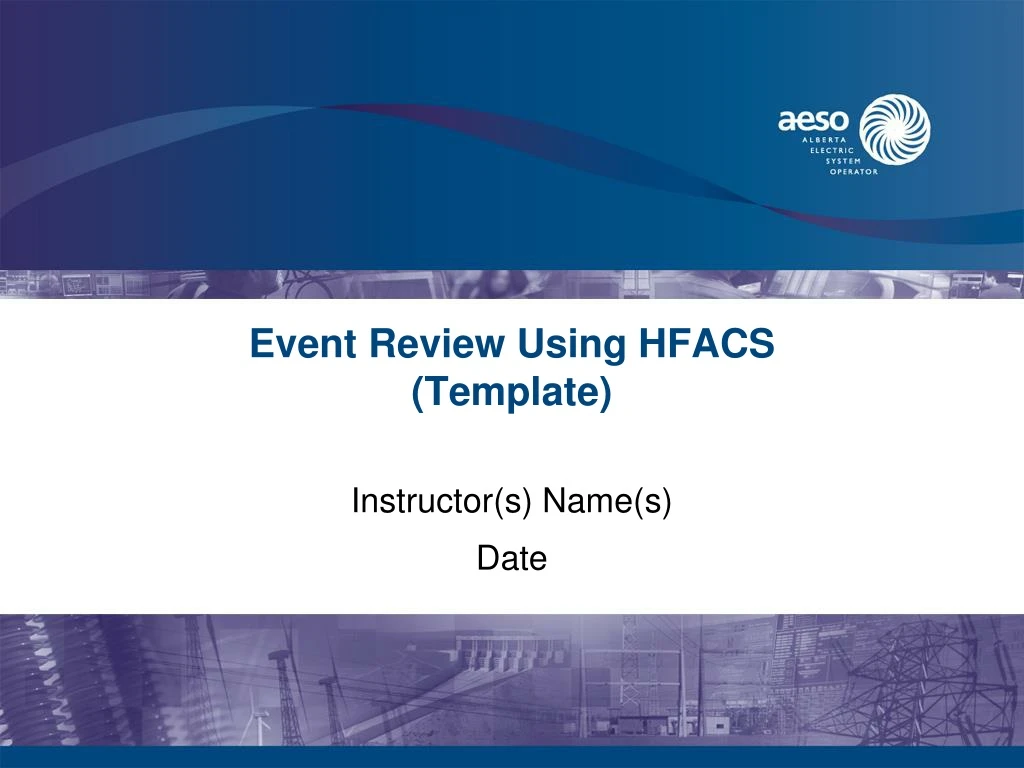 event review using hfacs template