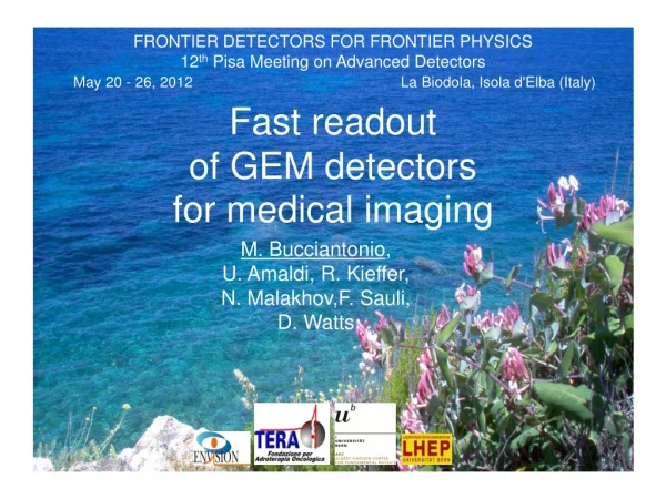 Fast readout of GEM detectors for medical imaging