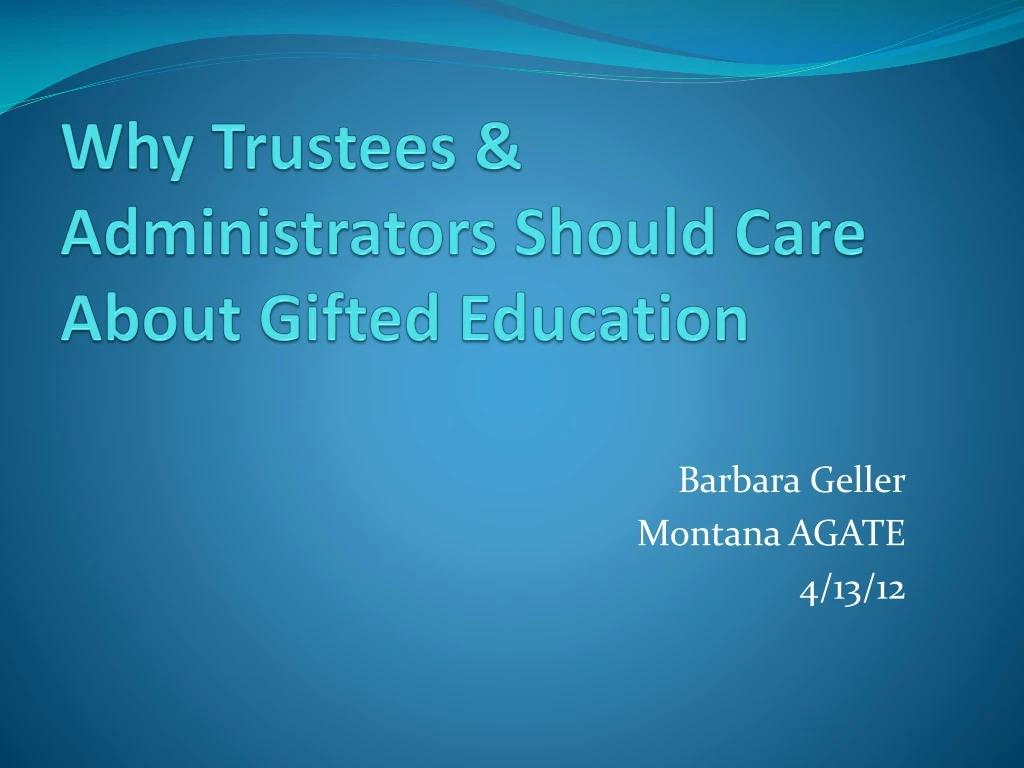 why trustees administrators should care about gifted education
