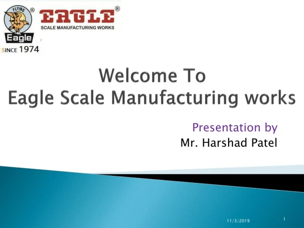 Welcome To Eagle Scale Manufacturing works