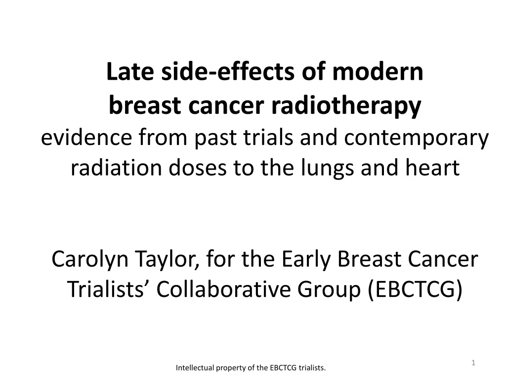 late side effects of modern breast cancer