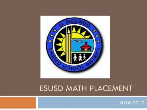 ESUSD Math Placement