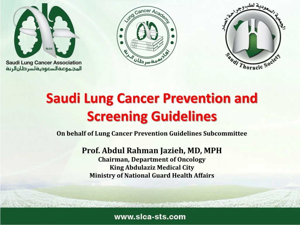 saudi lung cancer prevention and screening