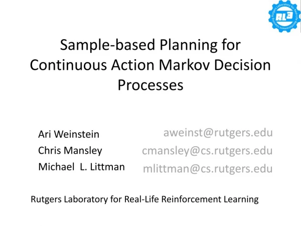 Sample-based Planning for Continuous Action Markov Decision Processes