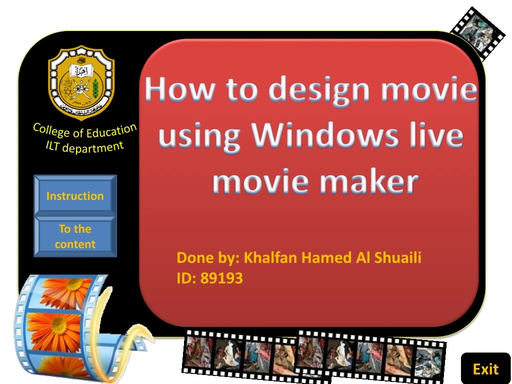 how to design movie using windows live movie maker