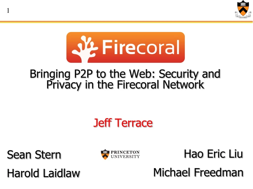 bringing p2p to the web security and privacy in the firecoral network