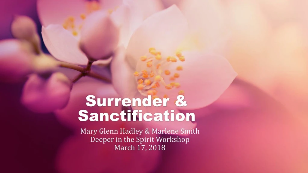 surrender sanctification