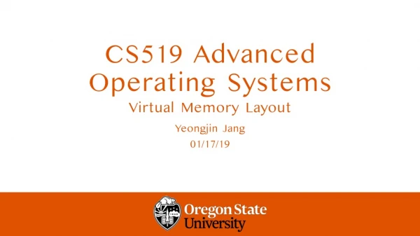 CS519 Advanced Operating Systems Virtual Memory Layout