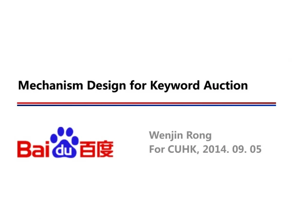 Mechanism Design for Keyword Auction