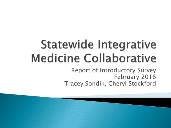 Statewide Integrative Medicine Collaborative
