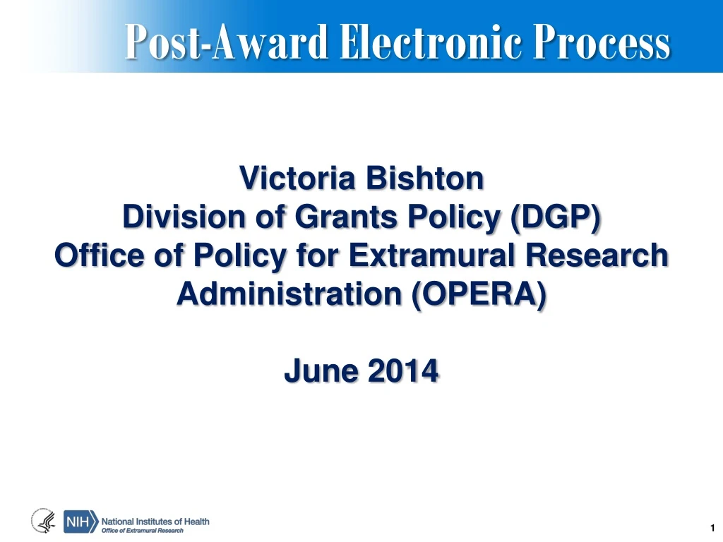 post award electronic process