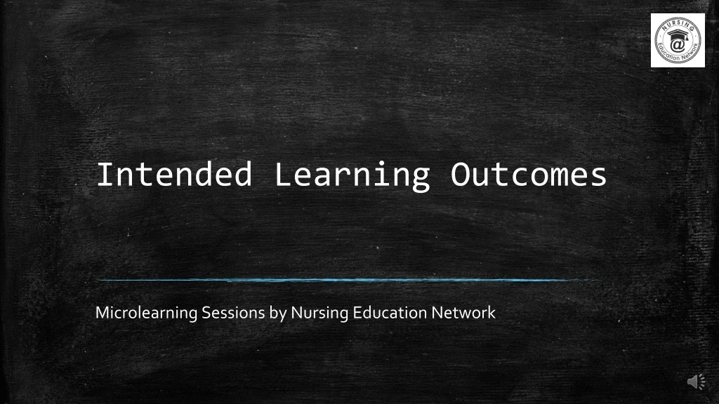 intended learning outcomes
