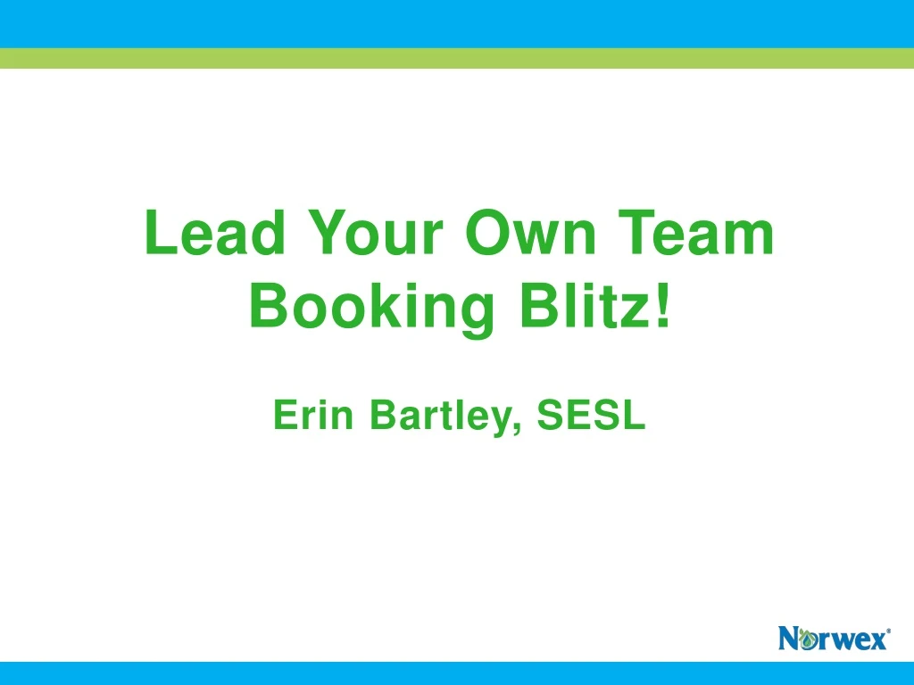 lead your own team booking blitz erin bartley sesl