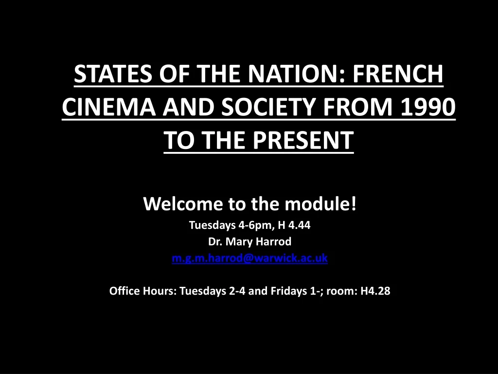states of the nation french cinema and society