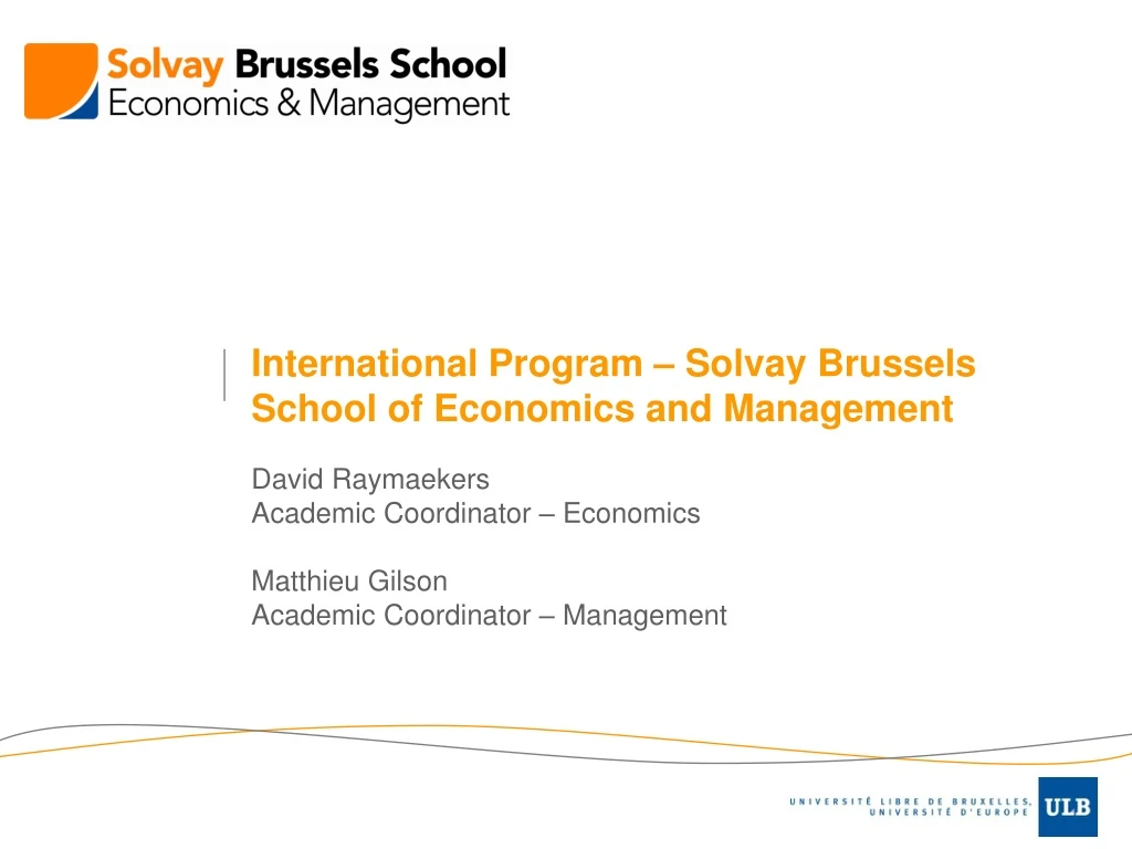 international program solvay brussels school of economics and management